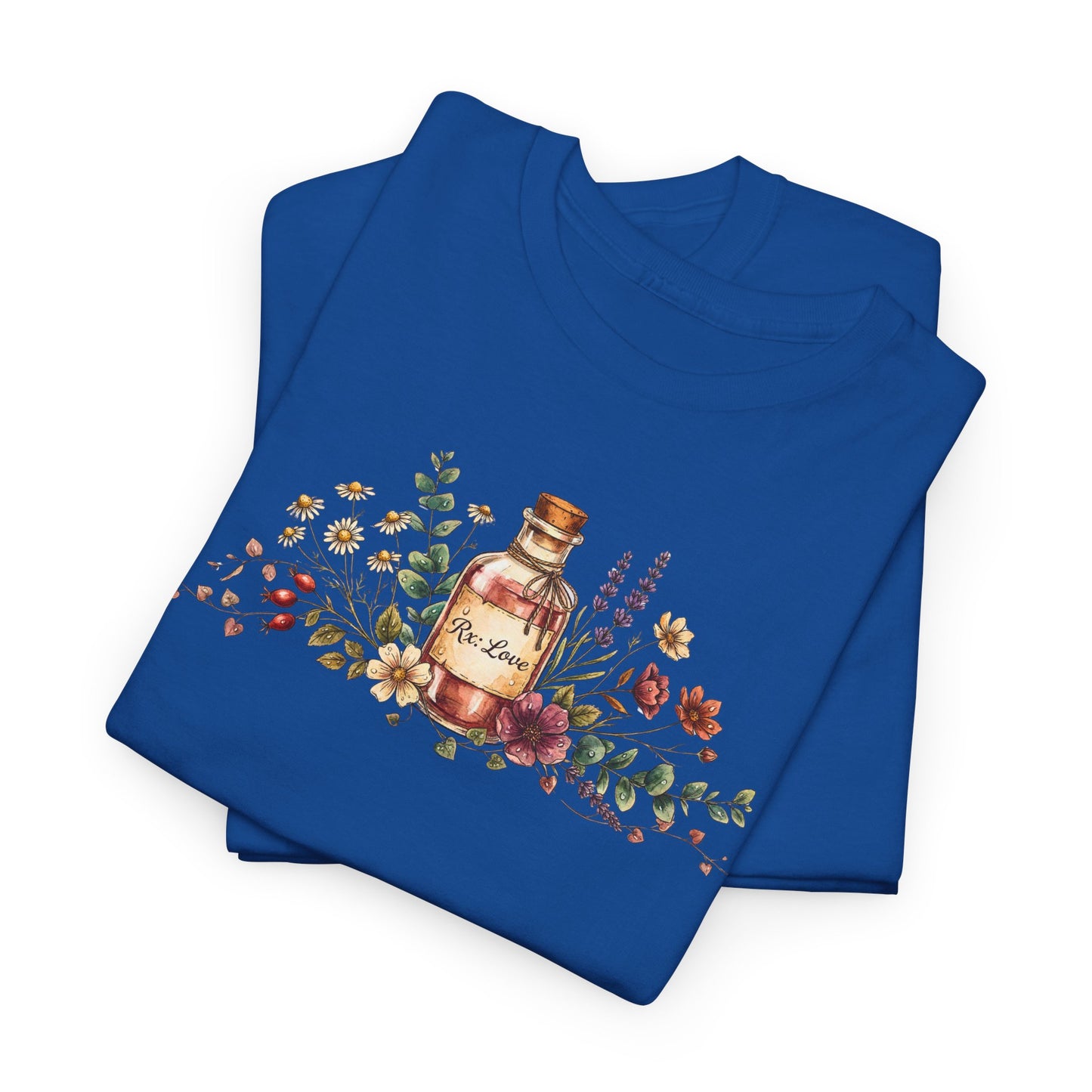 Prescription Bottle Floral 'Filled With Love' Tee | Floral Pill Bottle Shirt