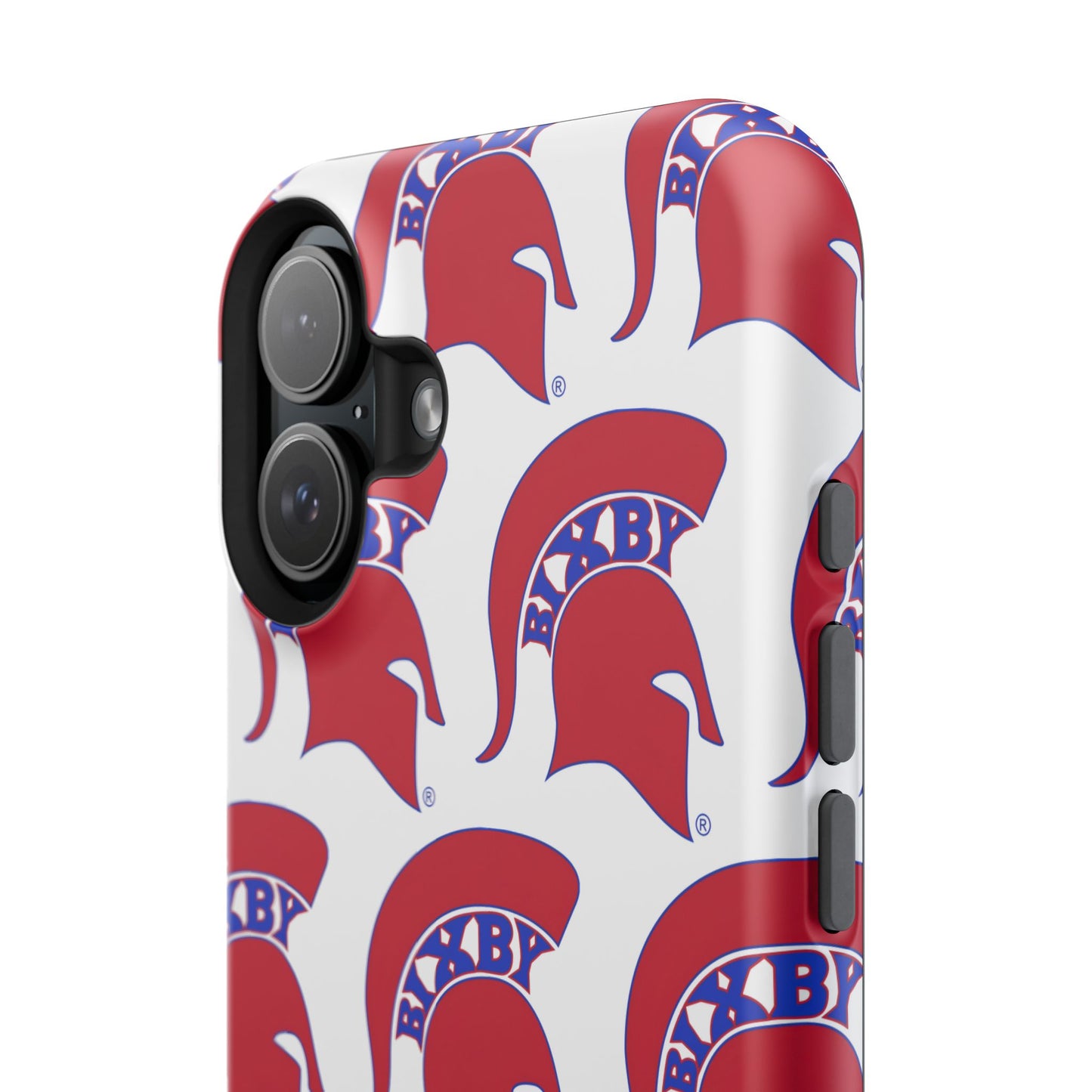 Bixby Spartan Red Logo Impact Resistant iPhone Case