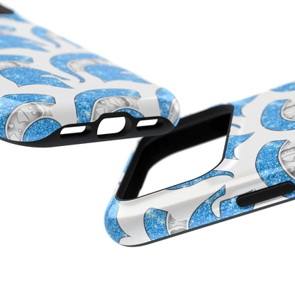 Bixby Spartan Blue Bling Logo Impact Resistant iPhone Case