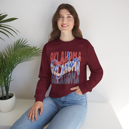 Bixby Spartans Custom City Name Oklahoma Script Sweatshirt