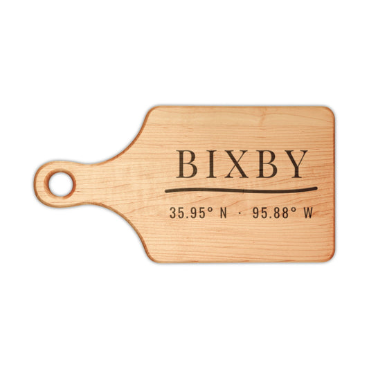 Bixby Coordinates Engraved Cutting Board