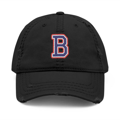 Bixby Spartans Distressed Dad Hat, Embroidered Varsity B