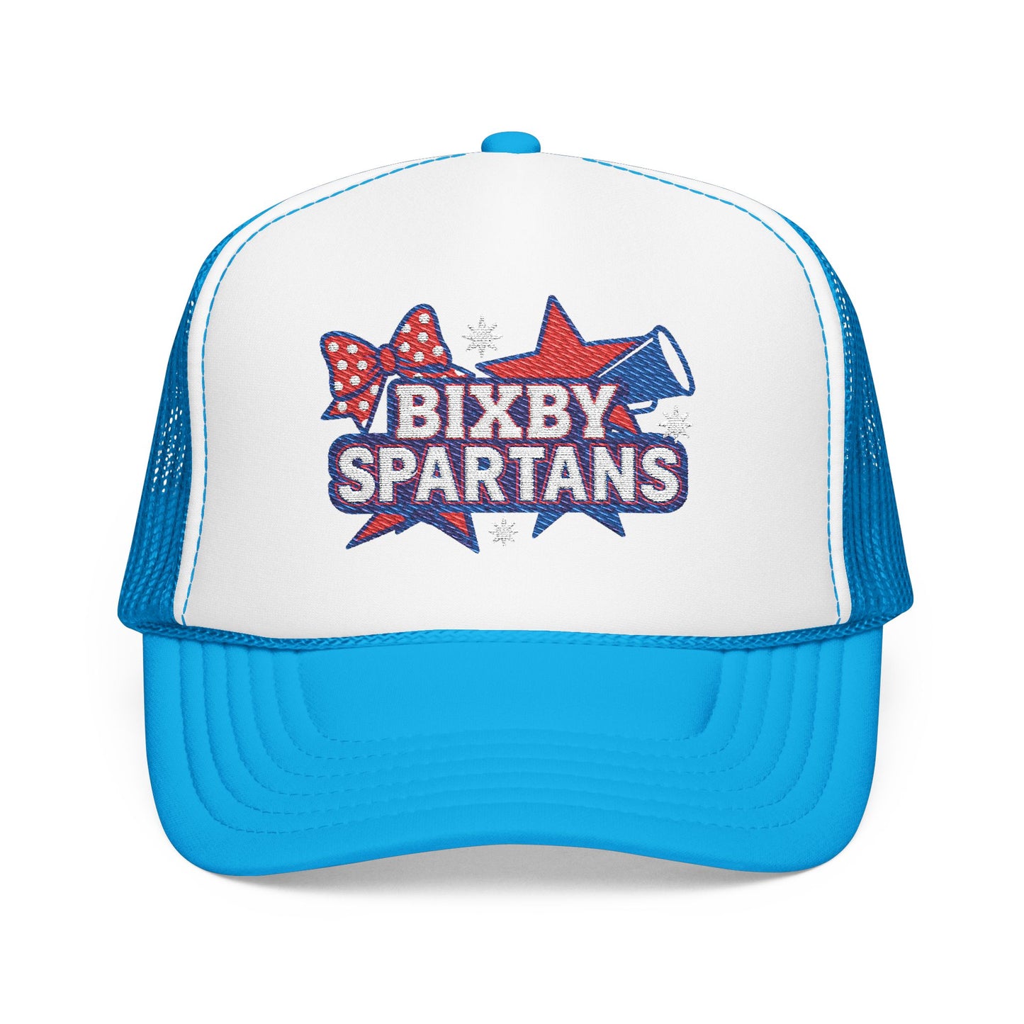 Bixby Spartans Cheer Embroidered Foam Trucker Hat
