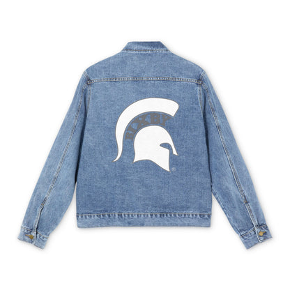 Men's Denim Jacket Spartan White Logo