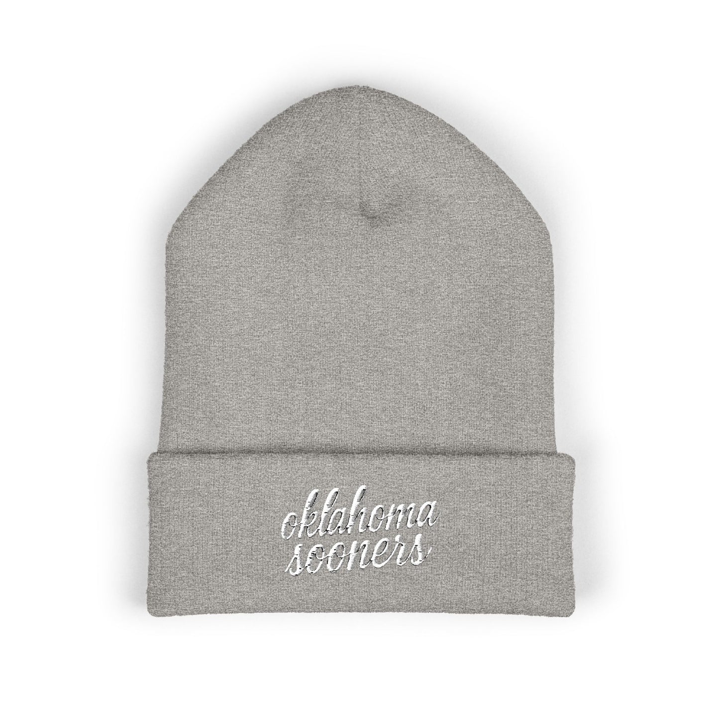 Sooners White Font Beanie