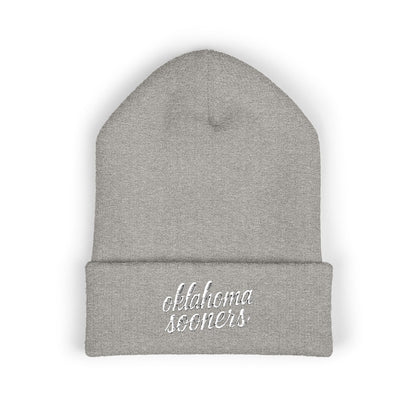 Sooners White Font Beanie