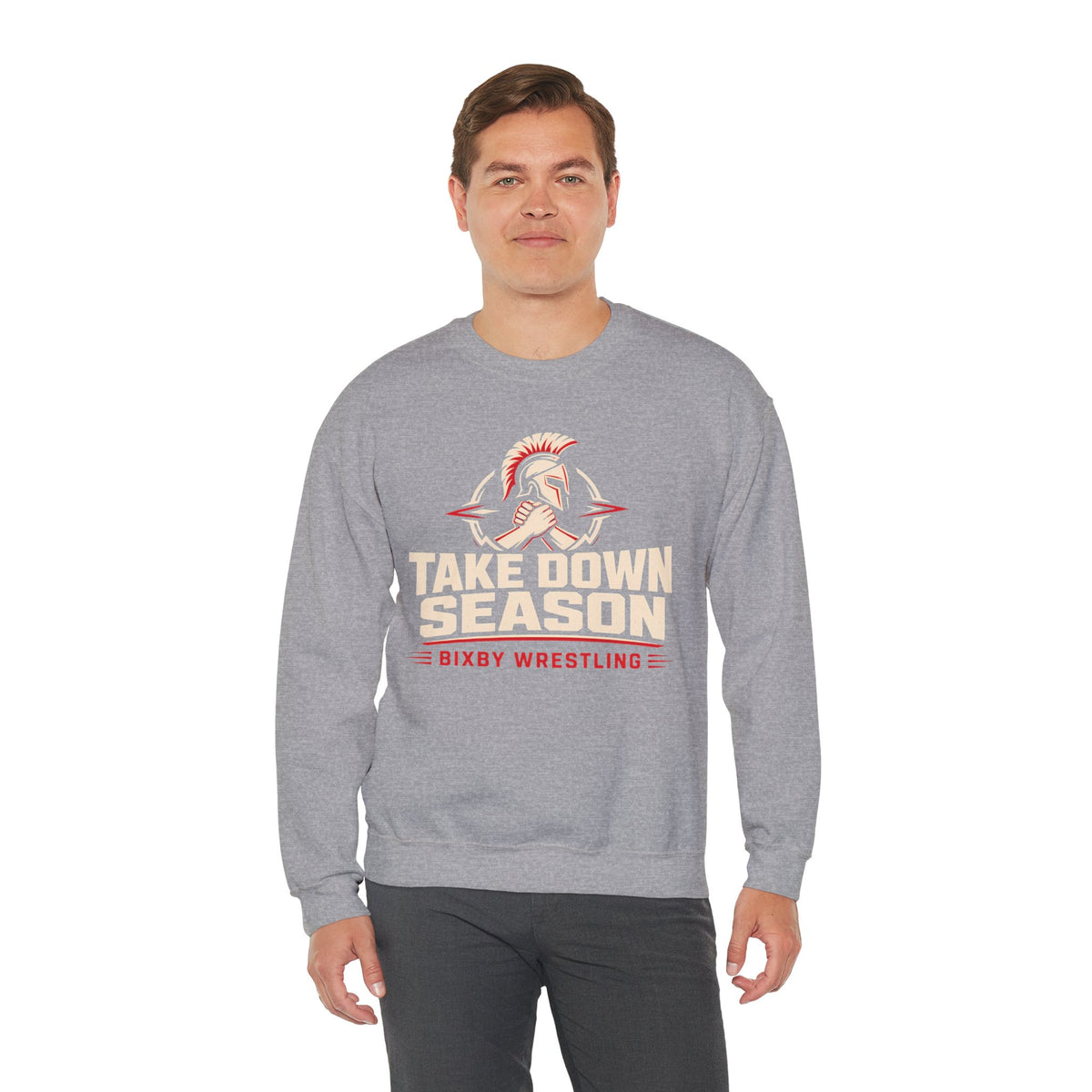 Bixby Spartans Take Down Season Wrestling - Bixby Wrestling Team Sweatshirt