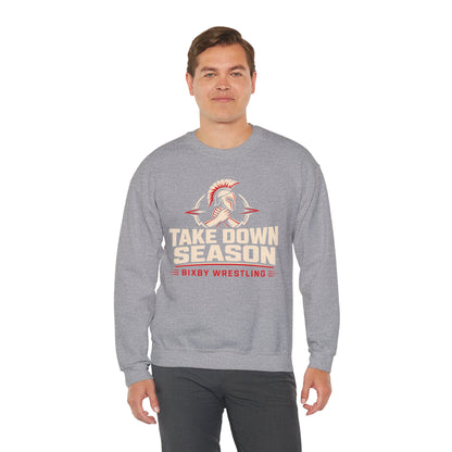 Bixby Spartans Take Down Season Wrestling - Bixby Wrestling Team Sweatshirt