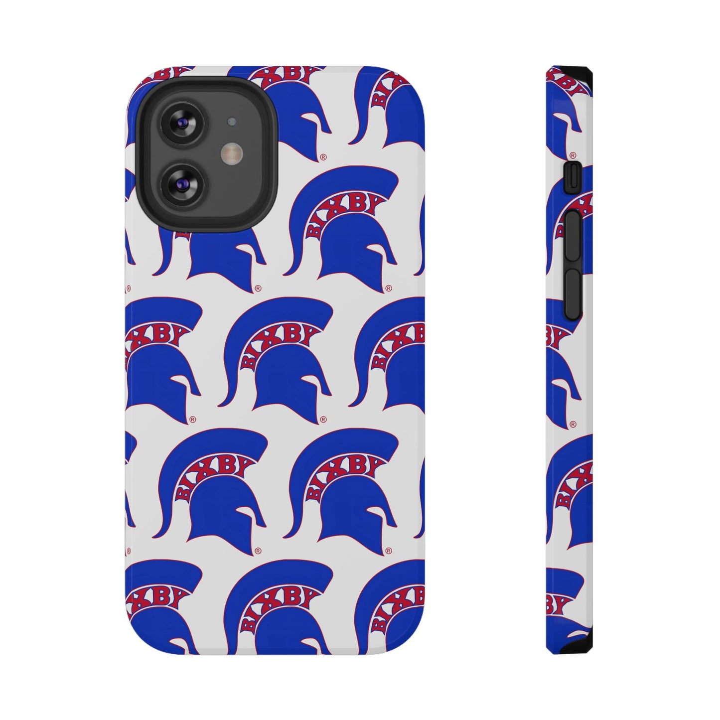 Bixby Spartan Blue Logo Impact Resistant iPhone Case