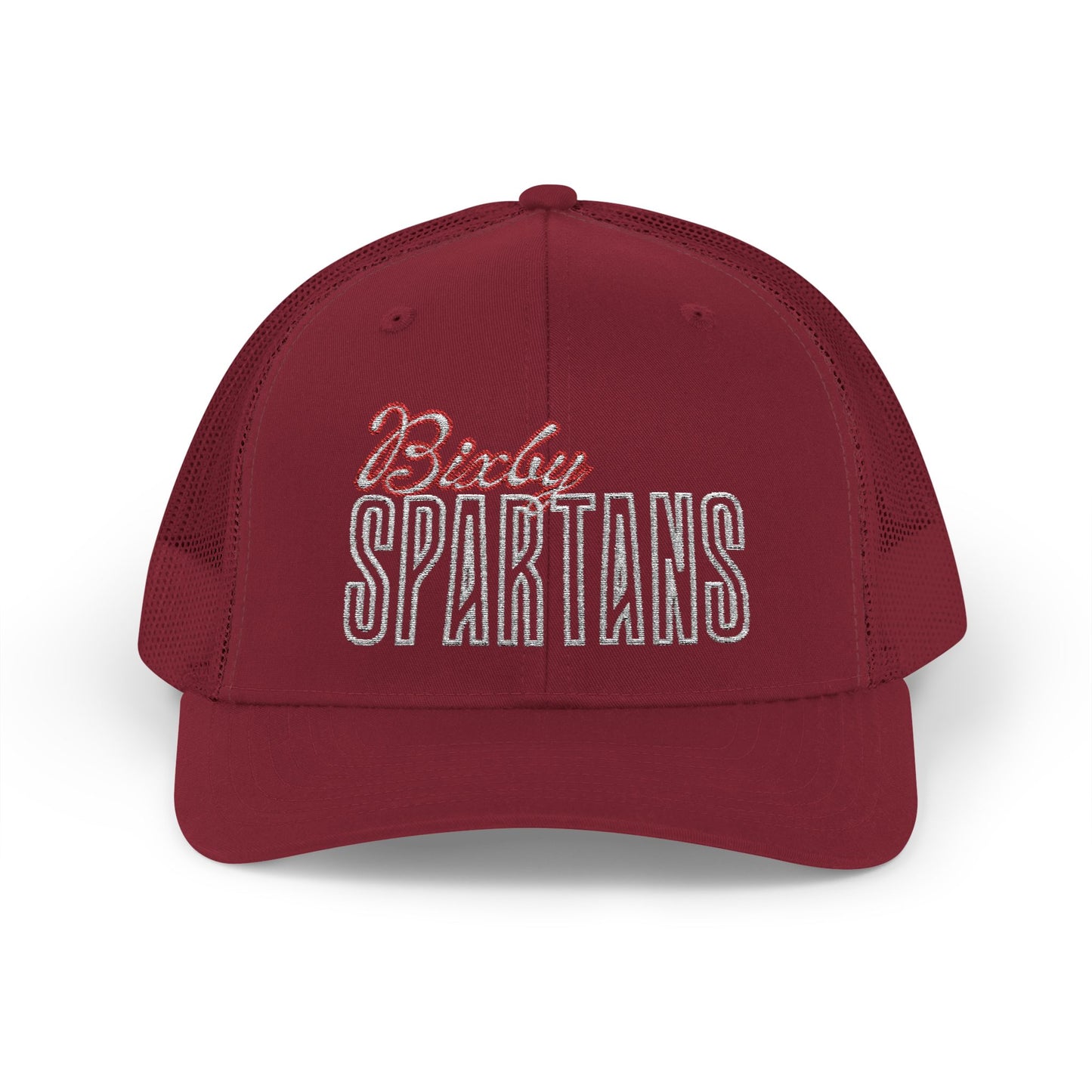 Bixby Spartan Cursive Embroidered Trucker Snapback