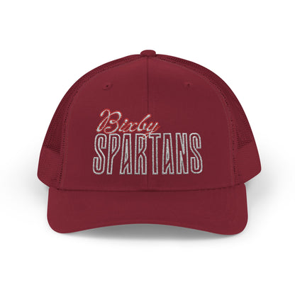 Bixby Spartan Cursive Embroidered Trucker Snapback
