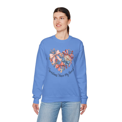 Spartans Have My Heart Floral Gildan Sweatshirt