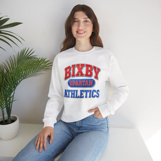 Bixby Spartan Athletics Metallic Gildan Sweatshirt