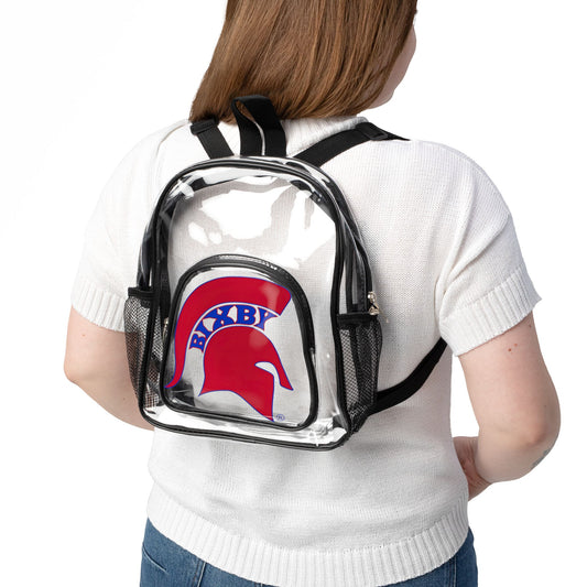 Spartan Red Logo Clear Event Backpack