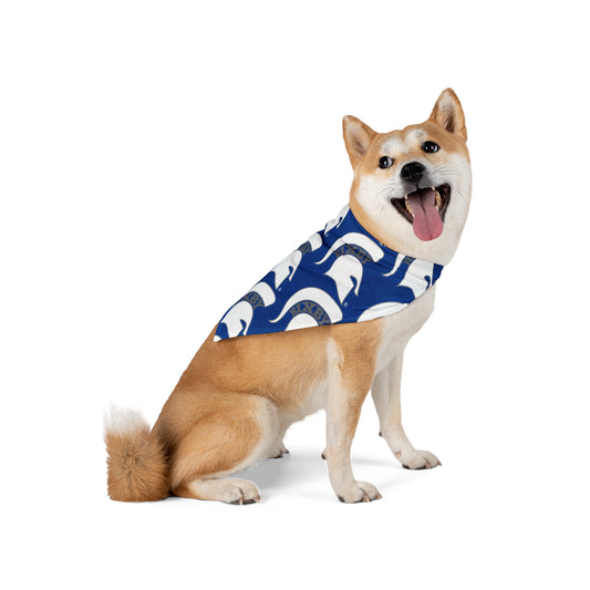 Spartan White Logo Pet Bandana