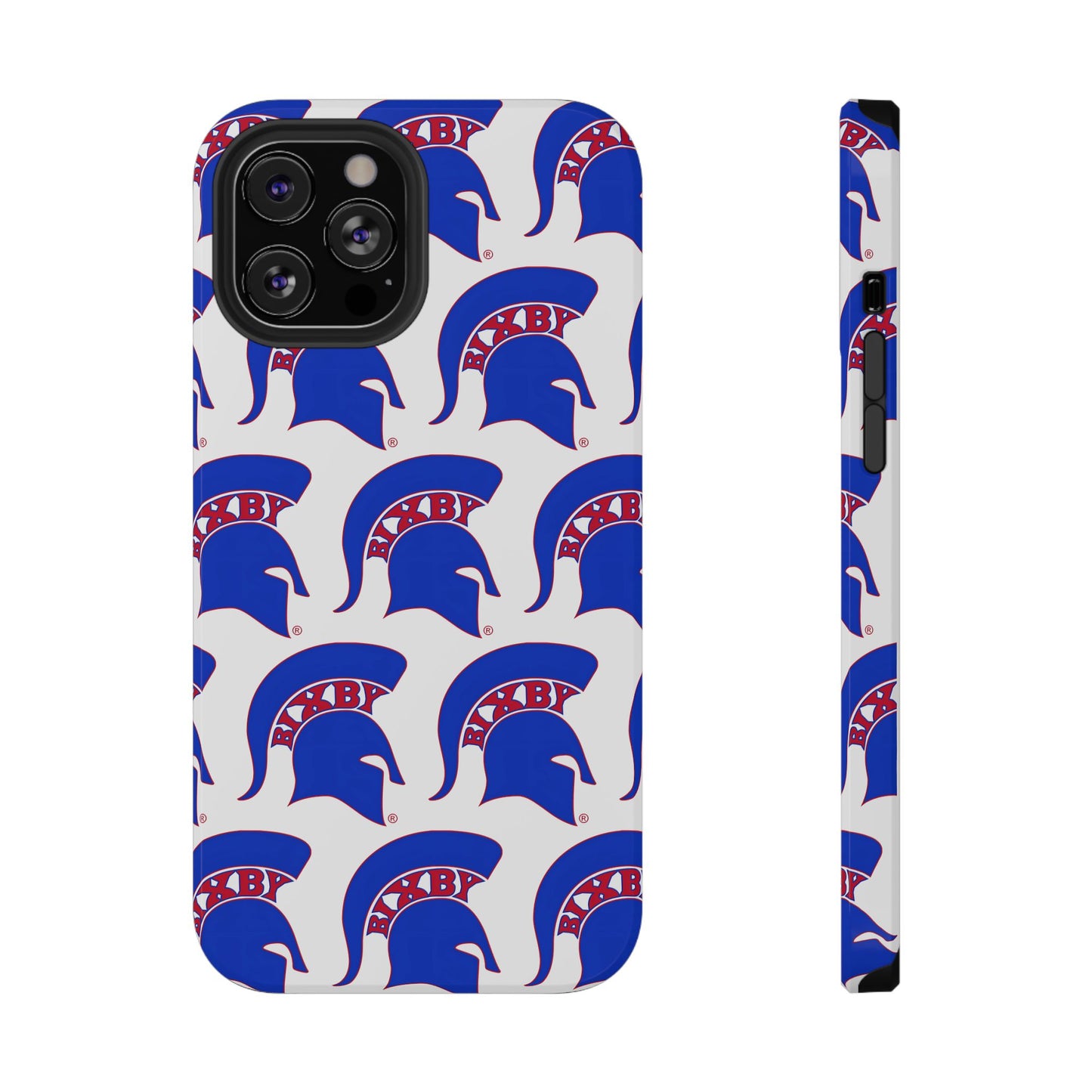 Bixby Spartan Blue Logo Impact Resistant iPhone Case