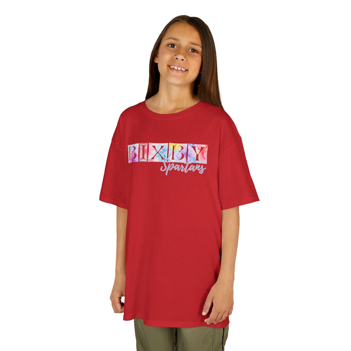 Bixby Spartans Boxy Floral Youth Tee