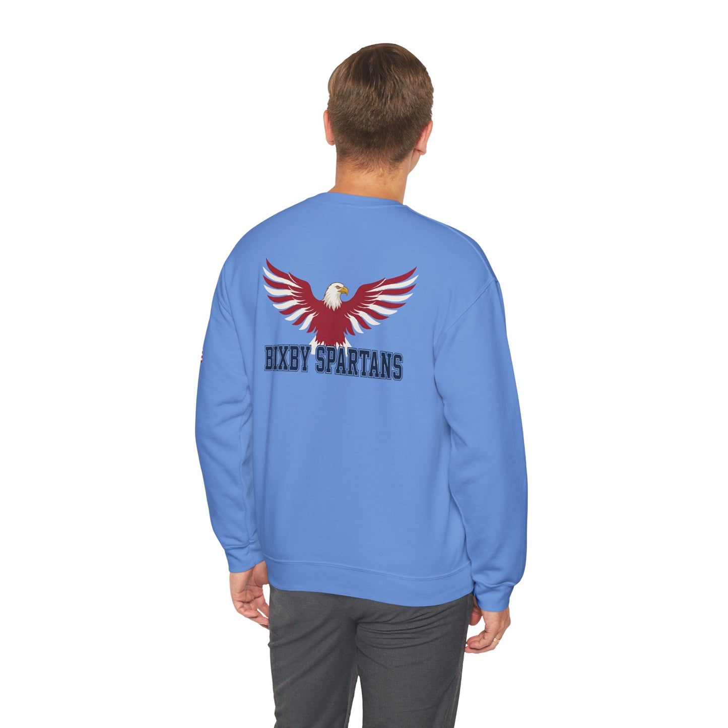 Bixby Spartan Patriotic Eagle with Spartan Logo and Sleeve Print