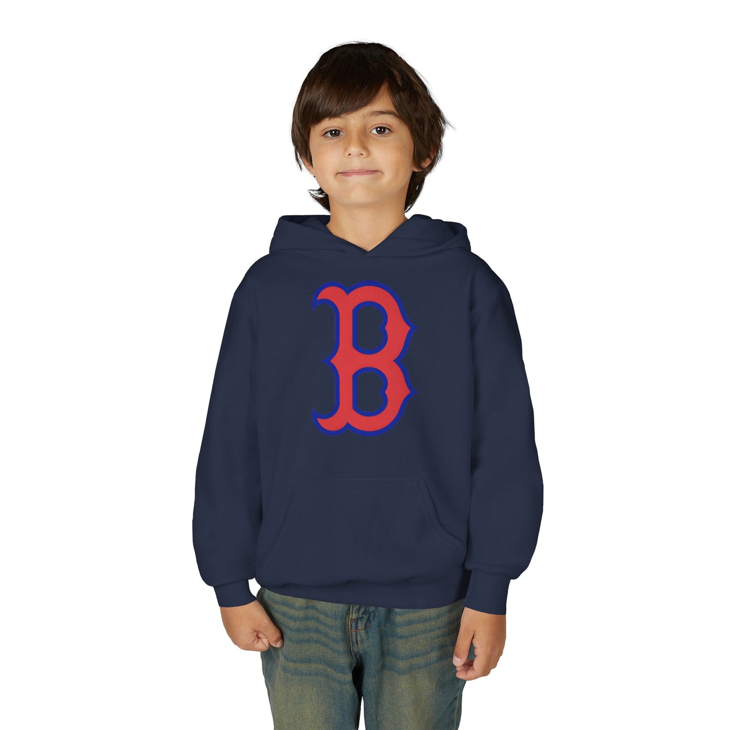 Youth Hoodie with Red & Blue 'B' Logo Youth Gildan Hoodie