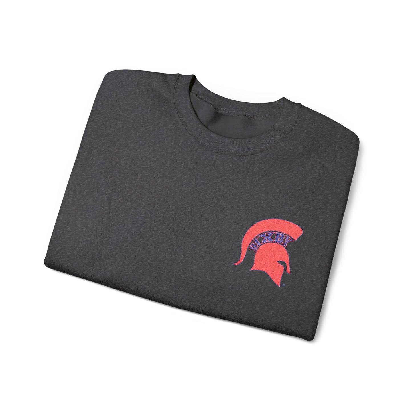 Embroidered Red Spartan Helmet Gildan Sweatshirt