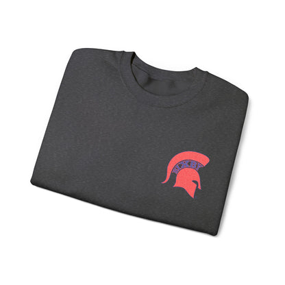 Embroidered Red Spartan Helmet Gildan Sweatshirt