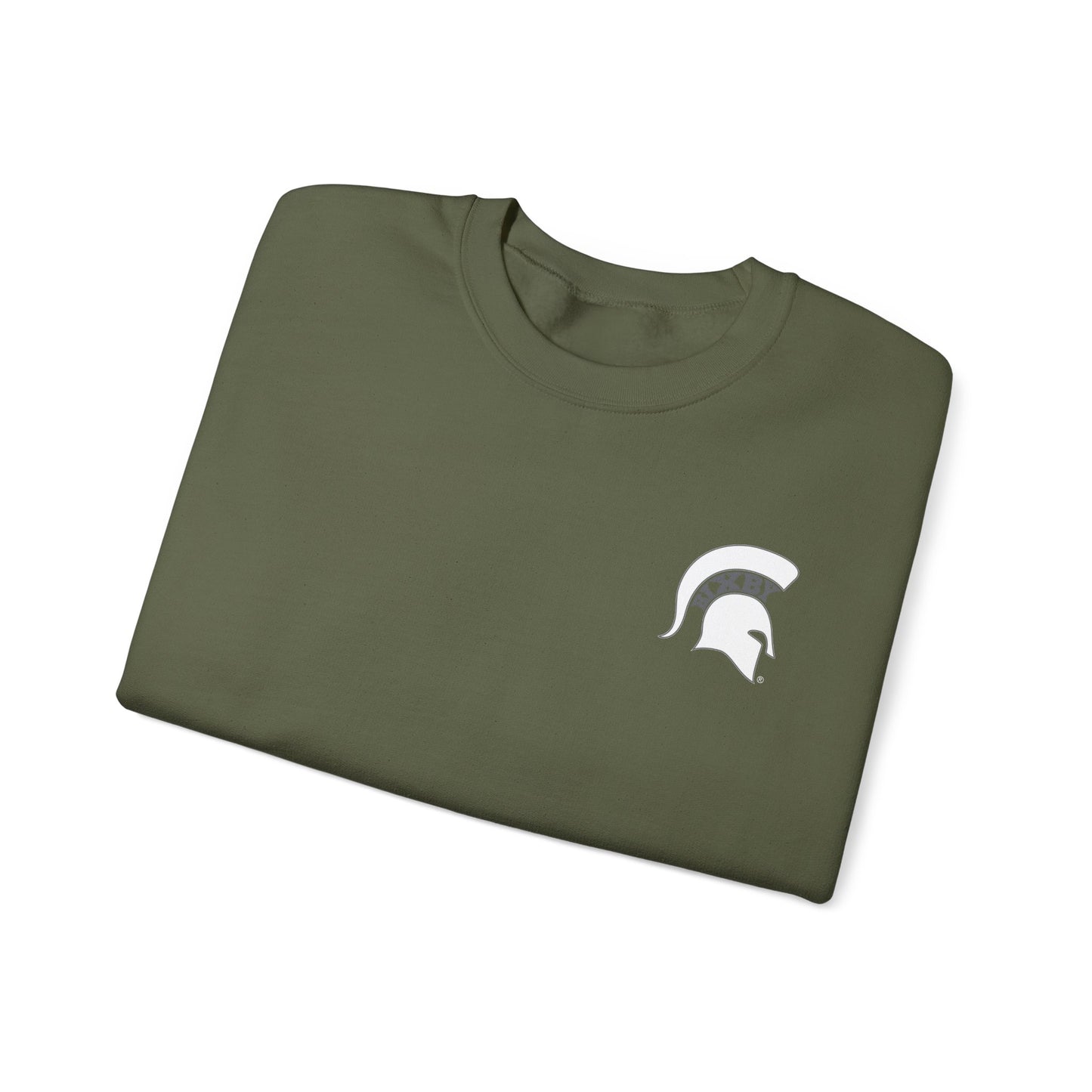 Kick. Pass. Score. Spartan Soccer Gildan Sweatshirt