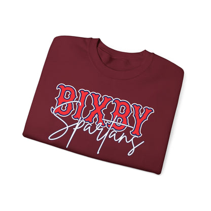 Bixby Spartans Cursive Print Gildan Sweatshirt