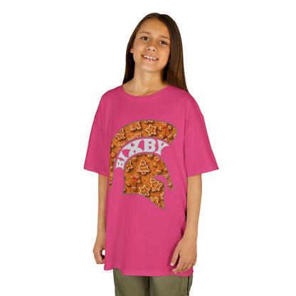 Bixby Spartan Gingerbread Helmet Youth Gildan Tee