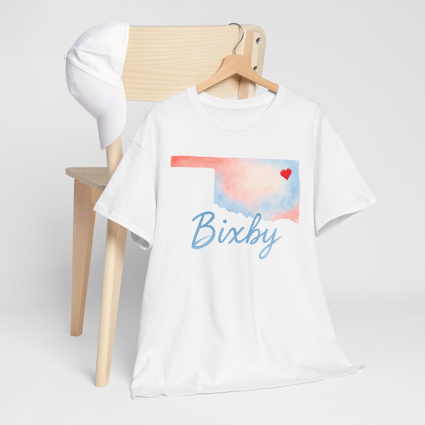 Bixby OK Heart Watercolor Gildan Tee