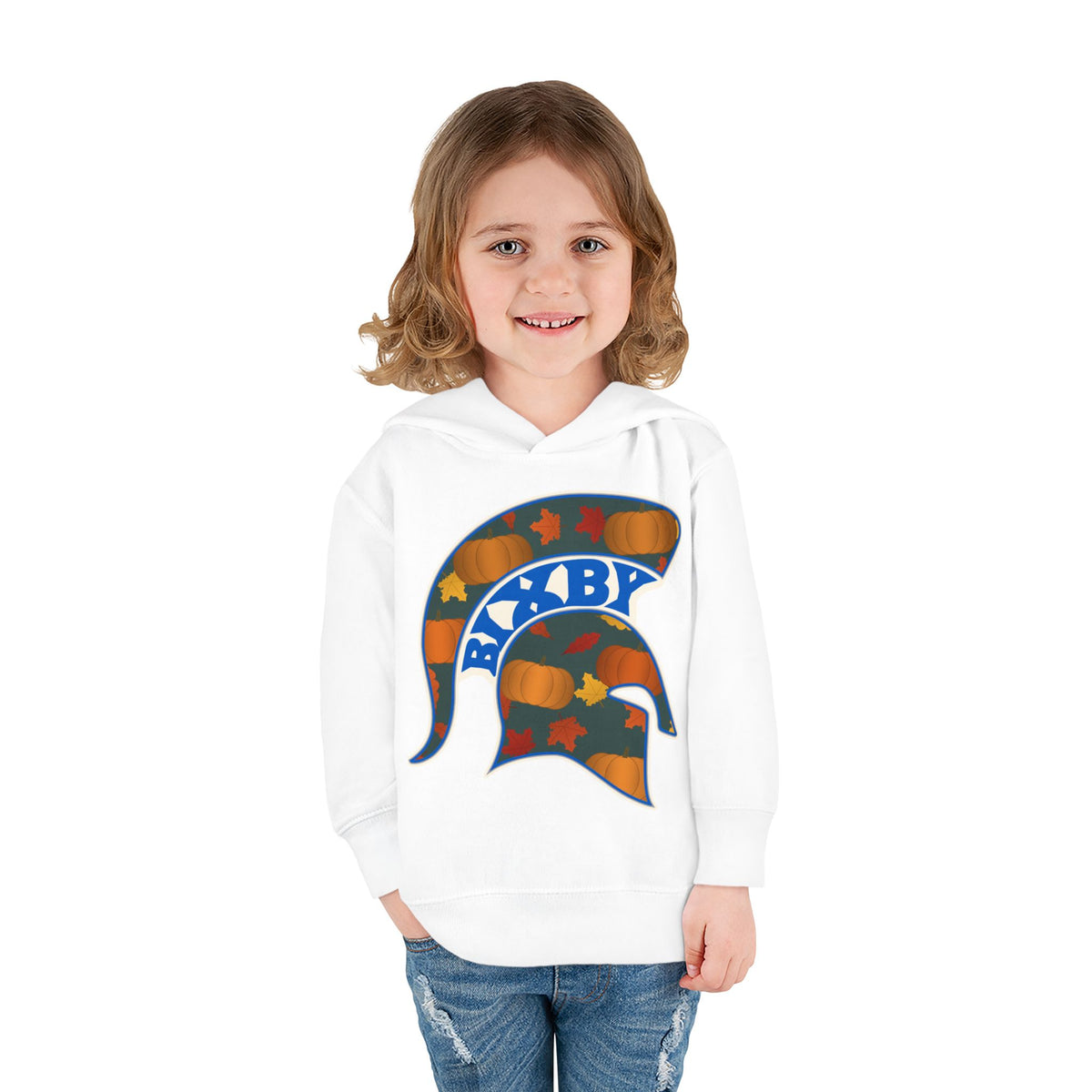 Bixby Spartans Pumpkin Patch Helmet Toddler Hoodie – Little Spartan Fall Hoodie