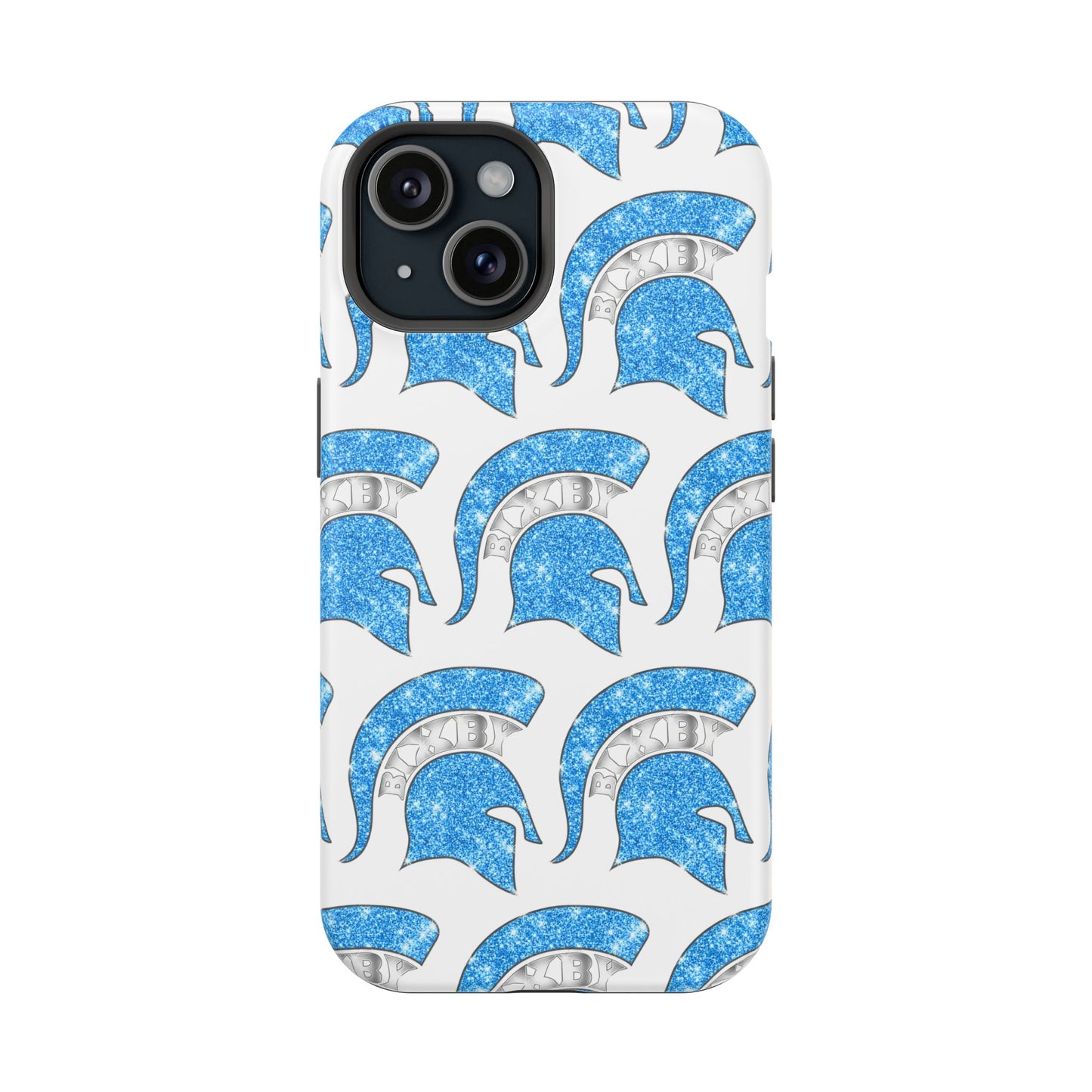 Bixby Spartan Blue Bling Logo Impact Resistant iPhone Case