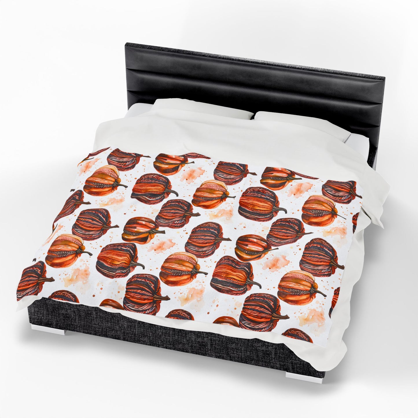 Autumn Pumpkin Paradise Velveteen Plush Blanket