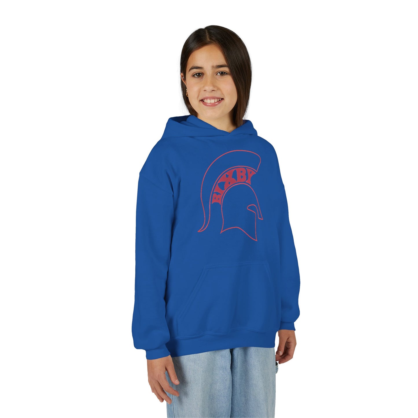 You Bixby Spartan Helmet Gildan Hoodie