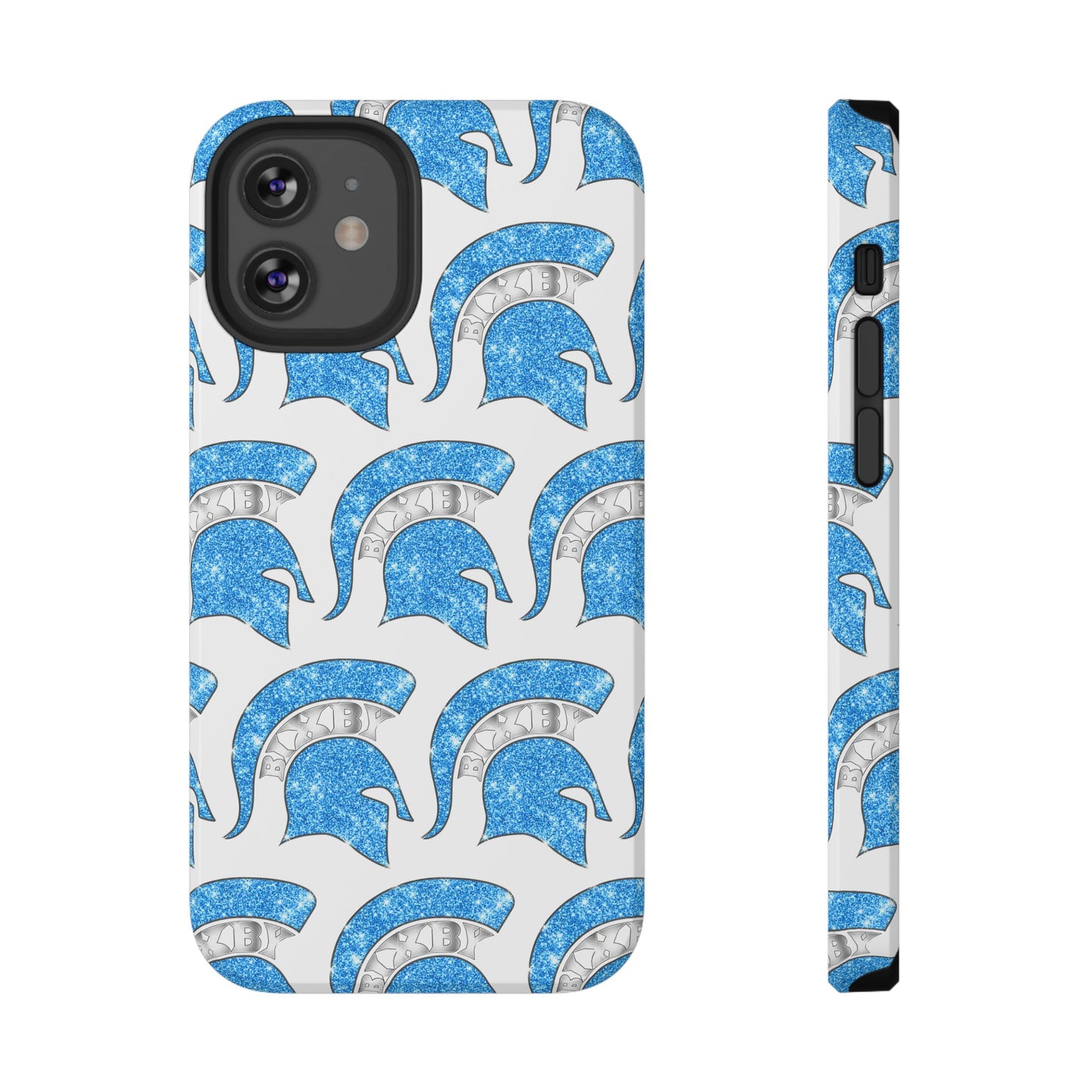Bixby Spartan Blue Bling Logo Impact Resistant iPhone Case