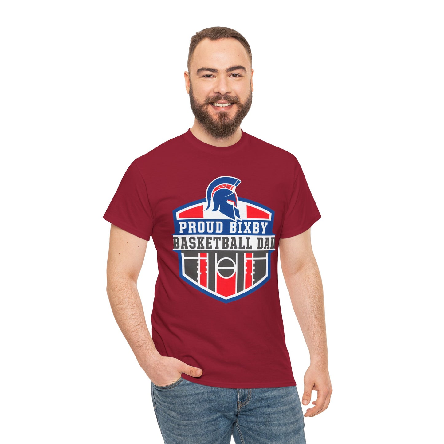 Bixby Spartans Basketball Dad Gildan Tee