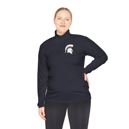 Spartan White Logo Quarter-Zip Pullover
