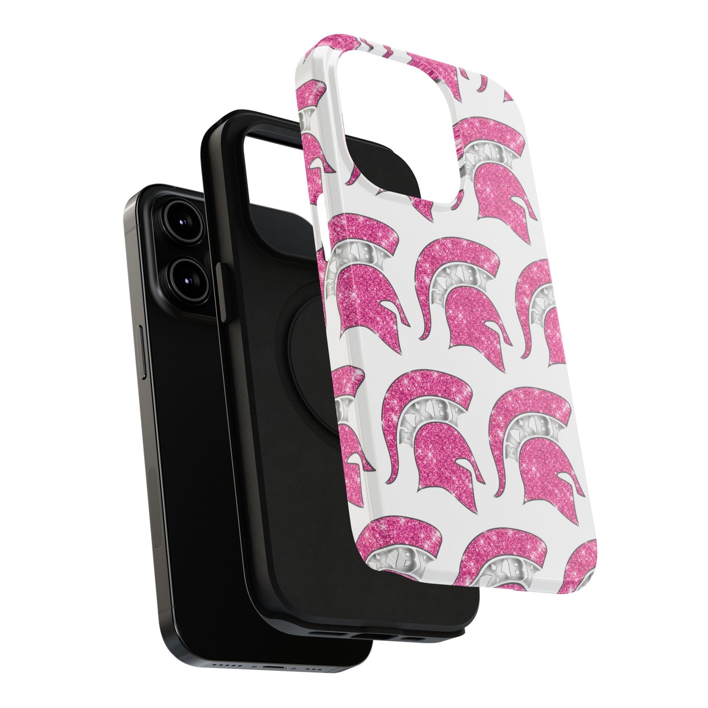 Bixby Spartan Pink Bling Logo Impact Resistant iPhone Case