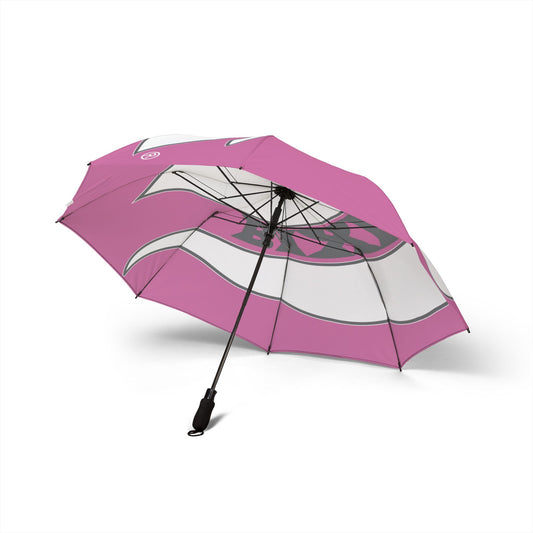 Spartan White Logo Pink Umbrella