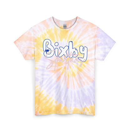 Bixby Spartans Navy Tie-Dye Softstyle Tee