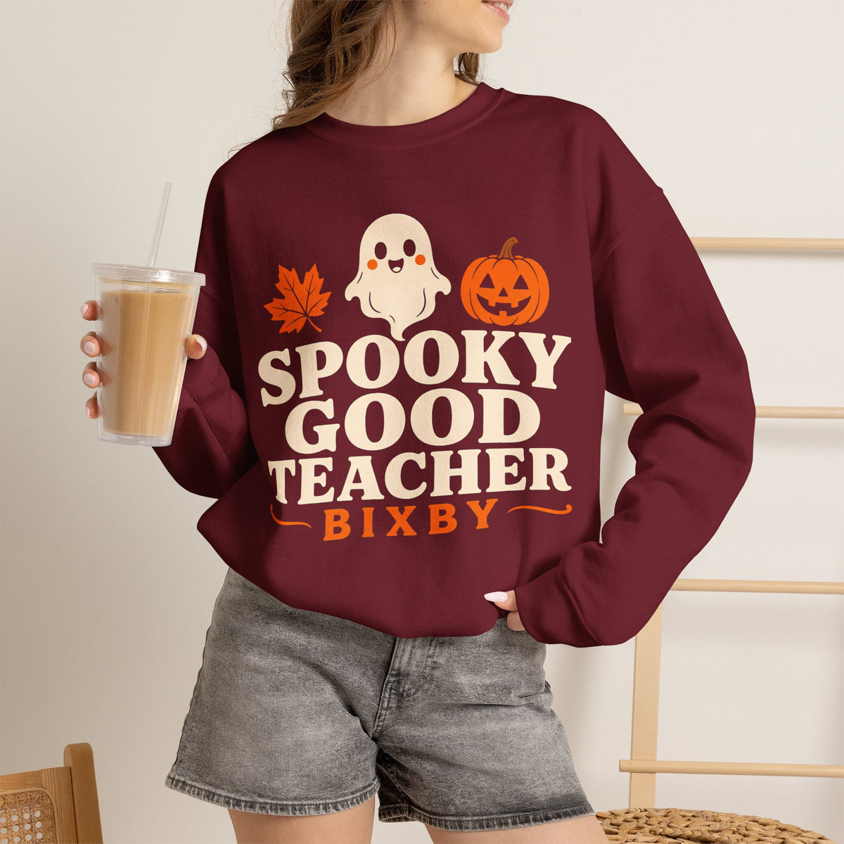 Bixby Spartans Spooky Good Teacher - Halloween Teacher (Bixby) Sweatshirt