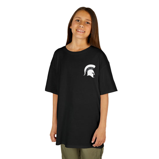 Spartan White Logo Youth Gildan Tee