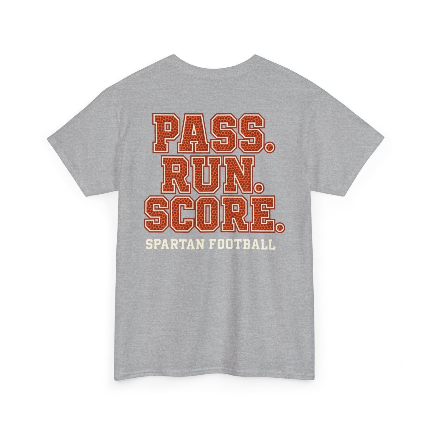 Pass. Run. Score. Spartan Football Gildan Tee