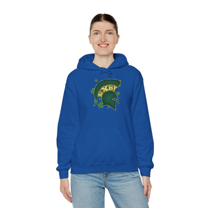 St. Patty's Good Luck Spartan Helmet Adult Gildan Hoodie