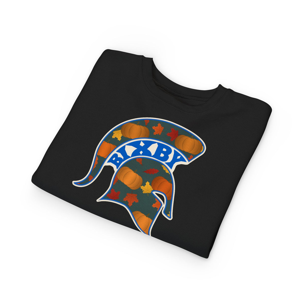 Bixby Spartans Pumpkin Patch Helmet Toddler Sweatshirt – Little Spartan Fall Crewneck