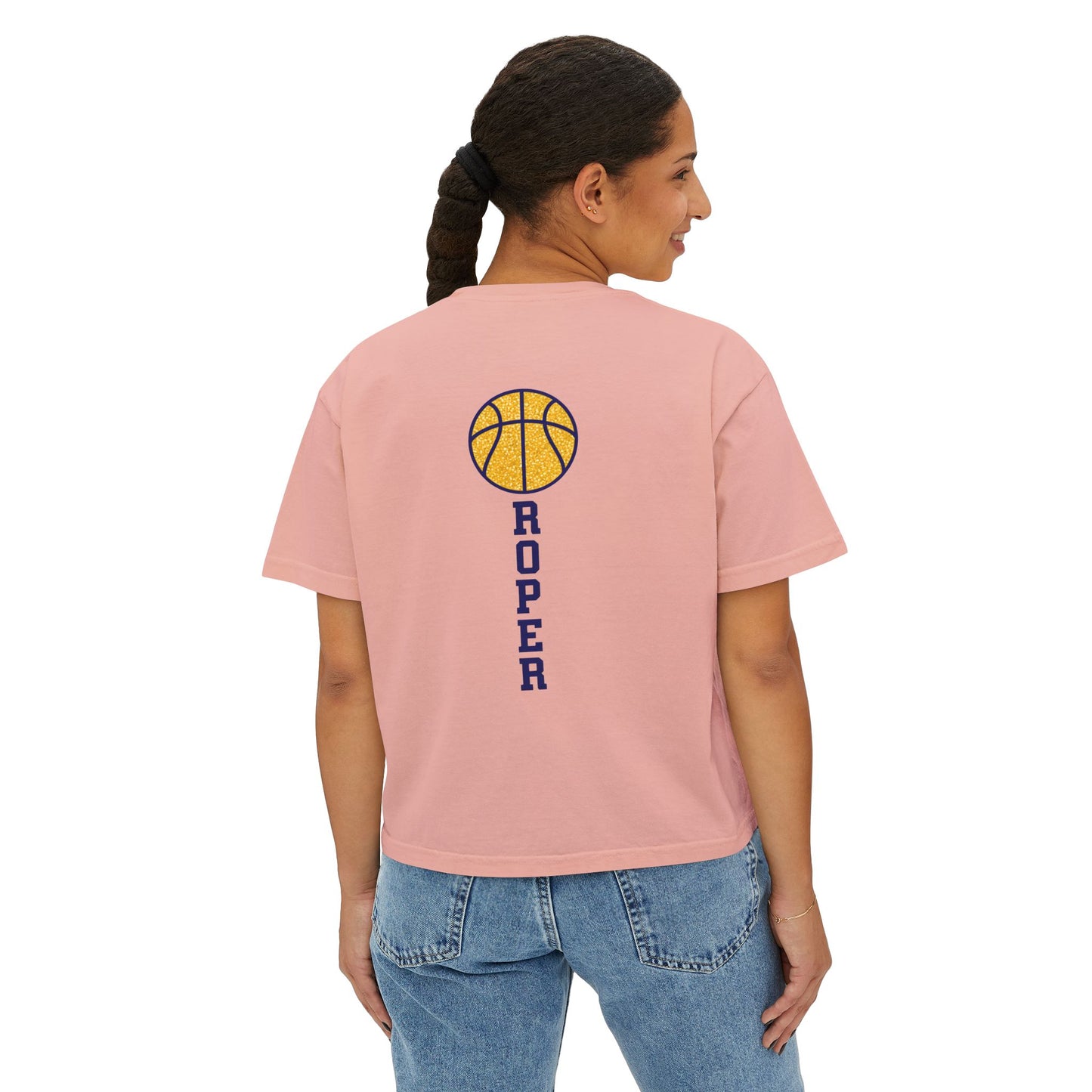 Victory Basketball Crewneck Comfort Colors Boxy Tee
