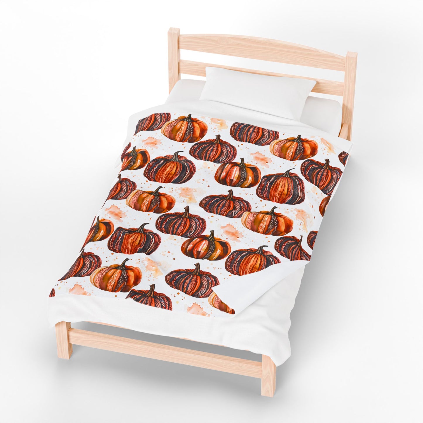 Autumn Pumpkin Paradise Velveteen Plush Blanket