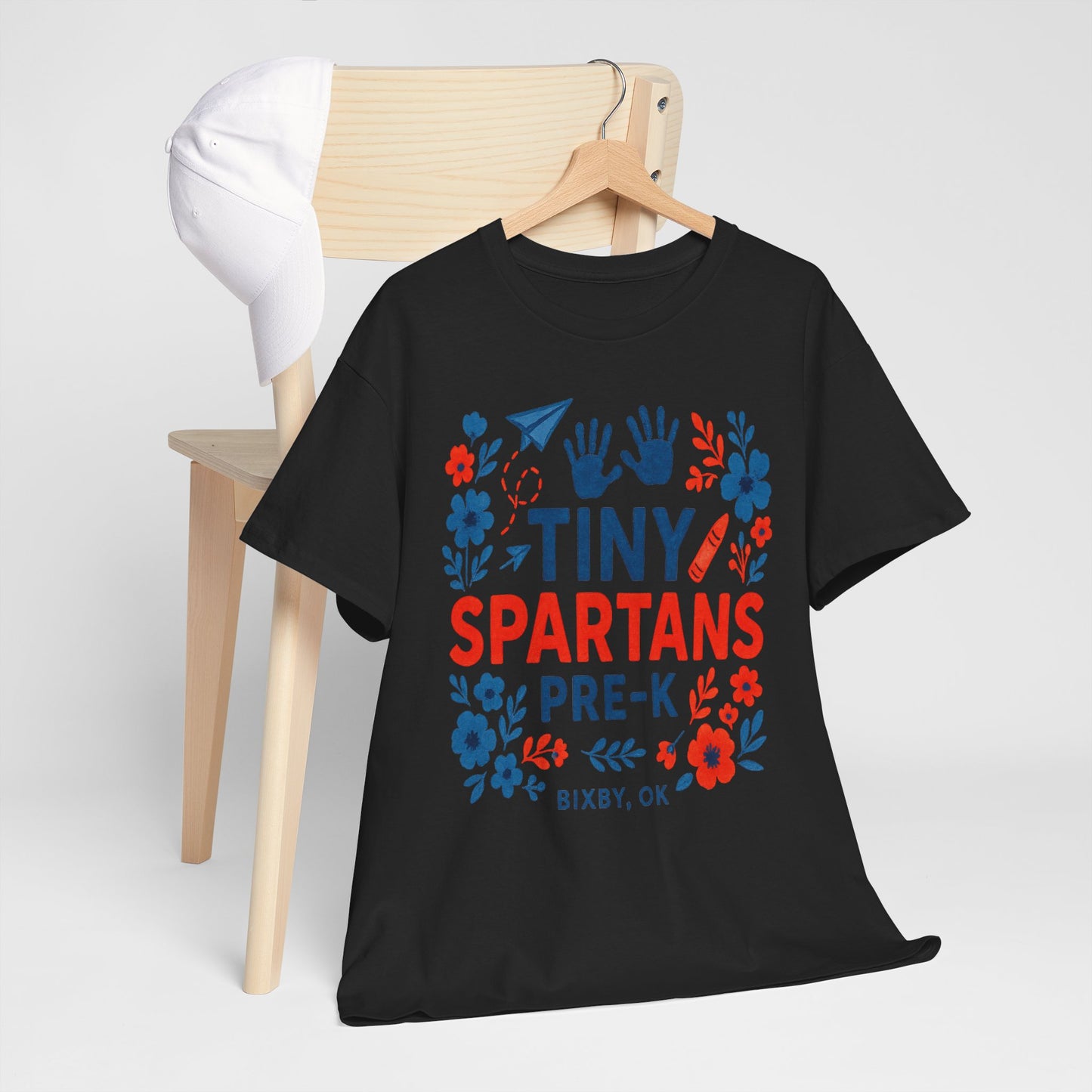 Floral Tiny Pre-K Spartan Gildan Tee