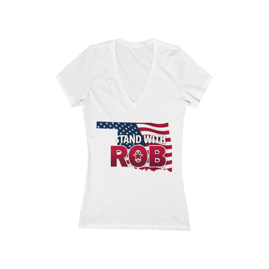 American Flag - I Stand With Rob Women's V-Neck