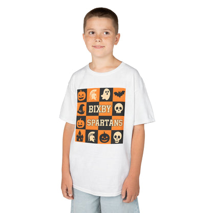 Spartan Halloween Checkerboard Youth Gildan Tee