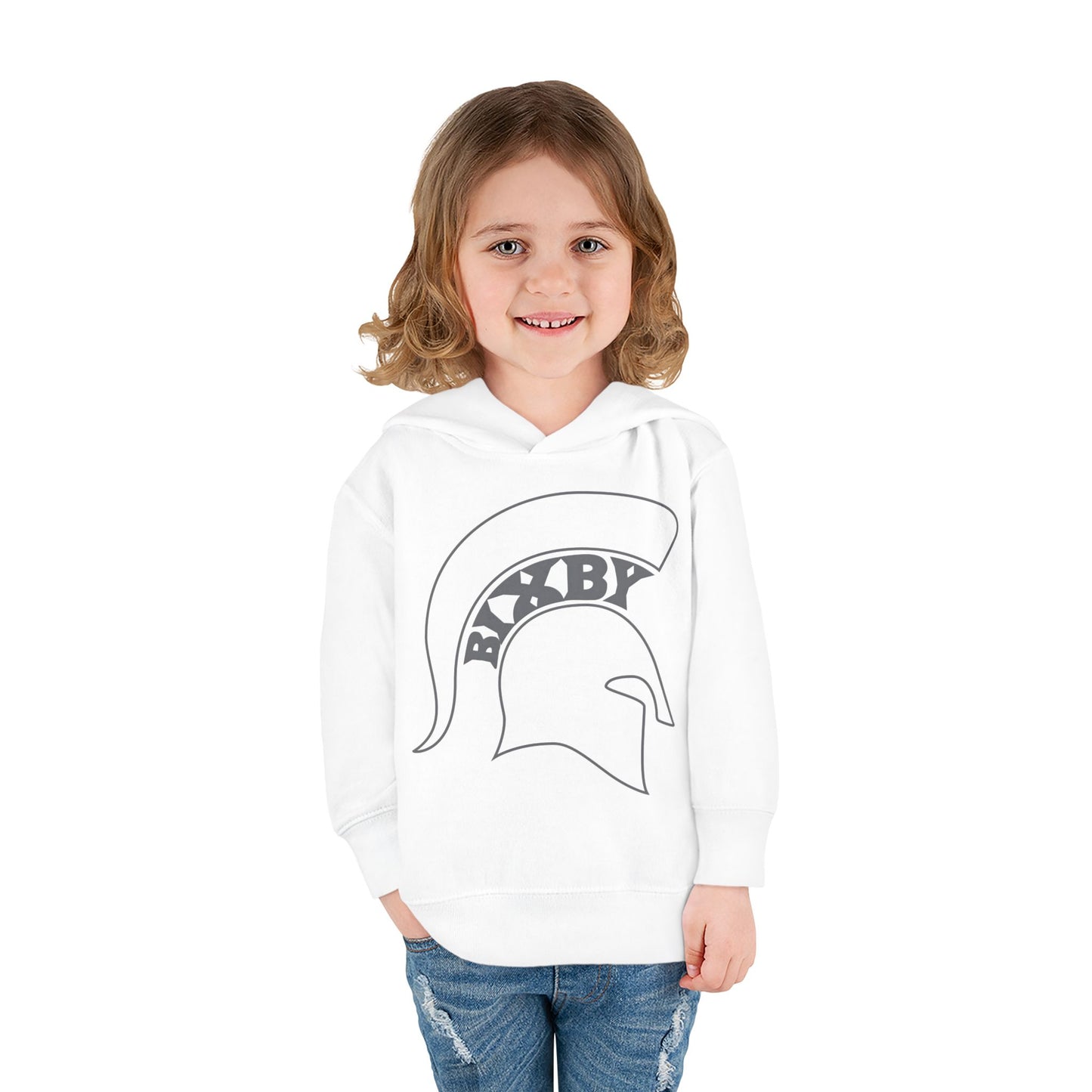 Bixby Spartans White Logo Toddler Rabbit Skins Hoodie